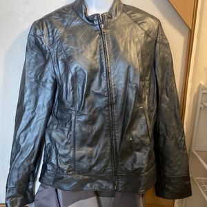 Wilson leather Teal faux leather Large jacket in good condition